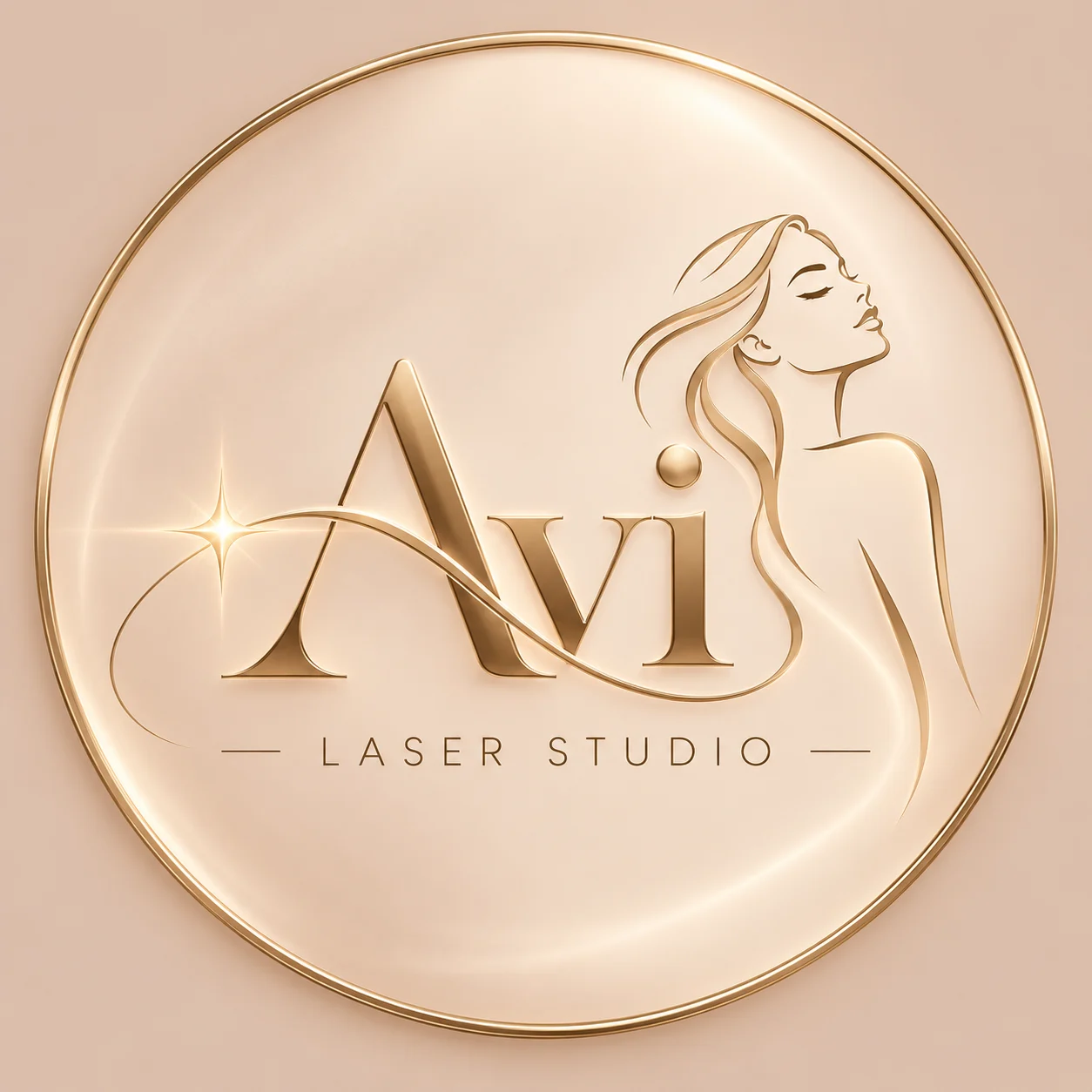 Avi Laser Studio gold emblem